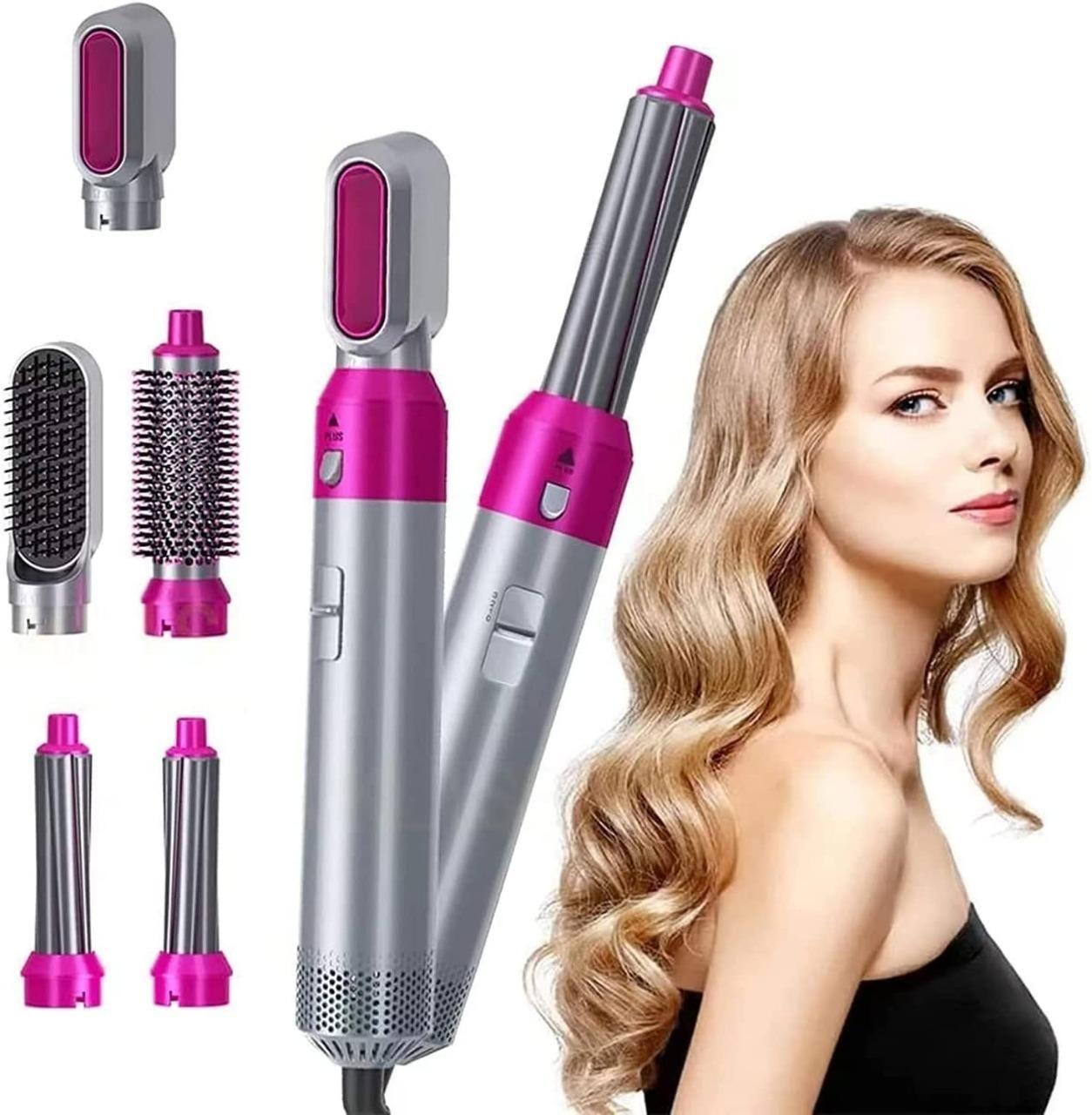Tech Brizo kukumo5-in-1 Hair Styler & Dryer Set – Hot Air Brush, Curler, Volumizer & Straightener