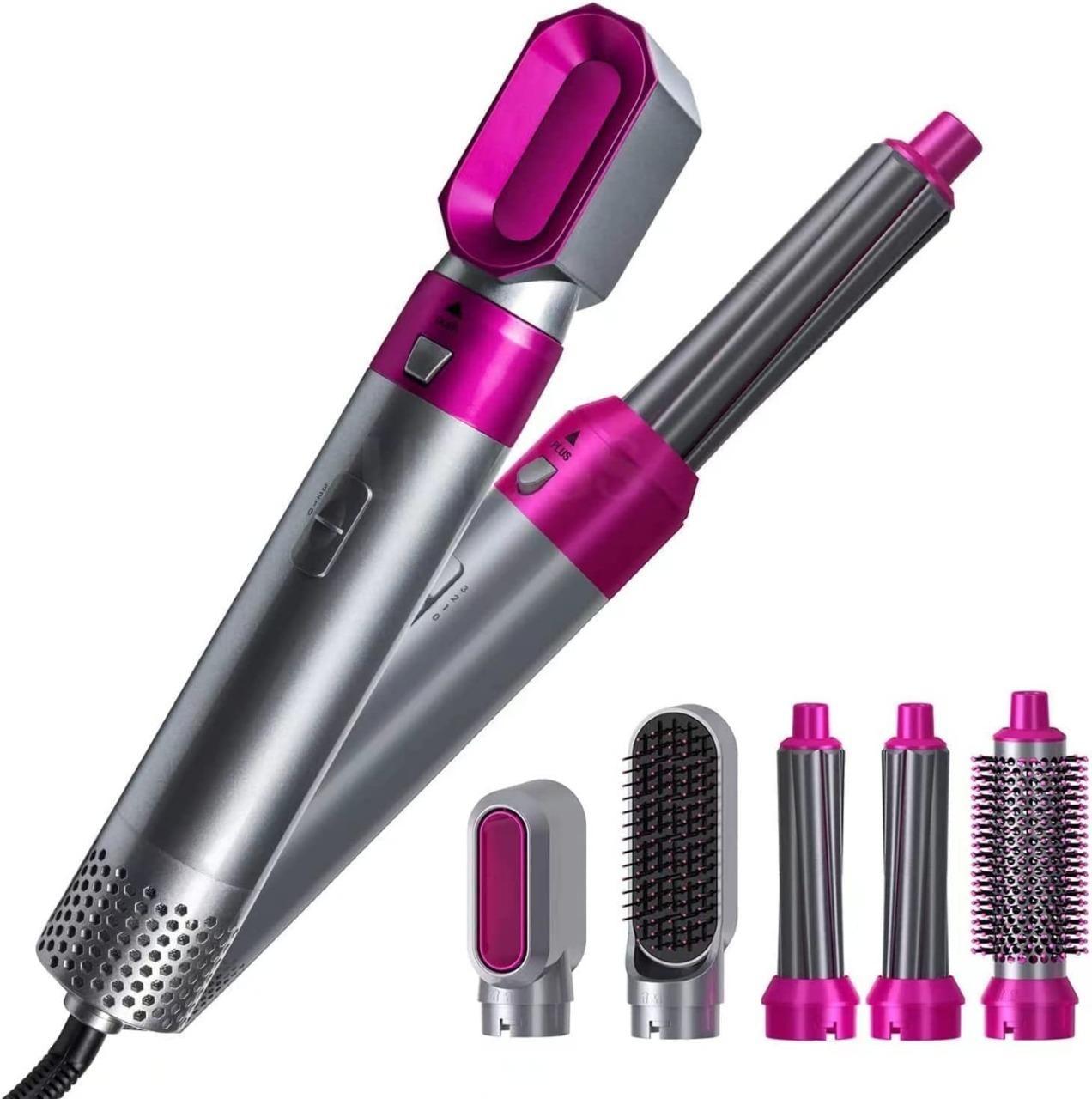 Tech Brizo kukumo5-in-1 Hair Styler & Dryer Set – Hot Air Brush, Curler, Volumizer & Straightener